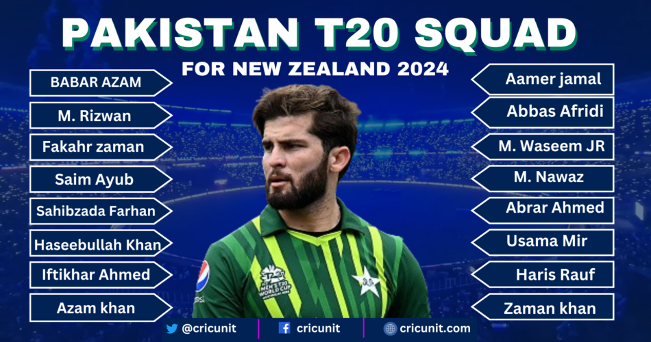 Pakistan t20 squad 2024