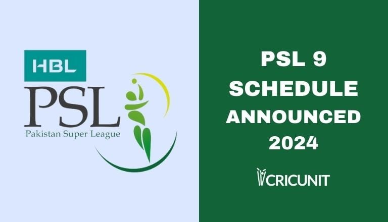 PSl Schedule 2024 for 9th edition